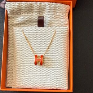 HERMES Mini Pop H Pendant Necklace